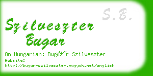 szilveszter bugar business card